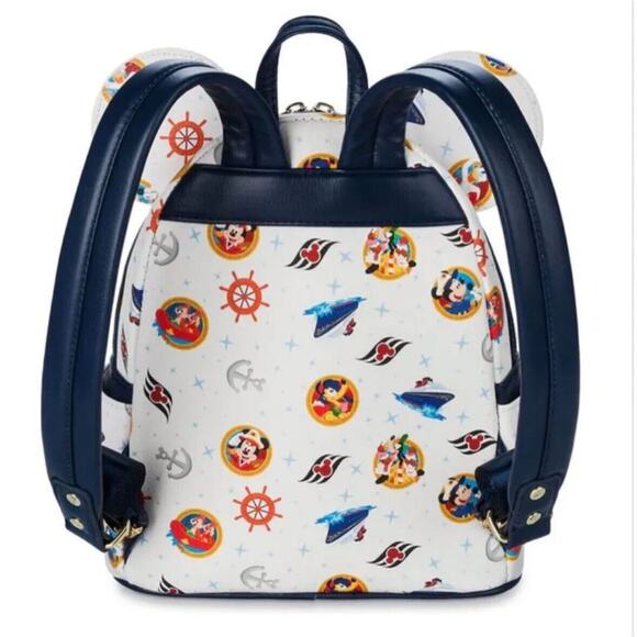 Disney Wish Cruise Line Inaugural Sailing Mini Loungefly Backpack AOP - Picture 2 of 2